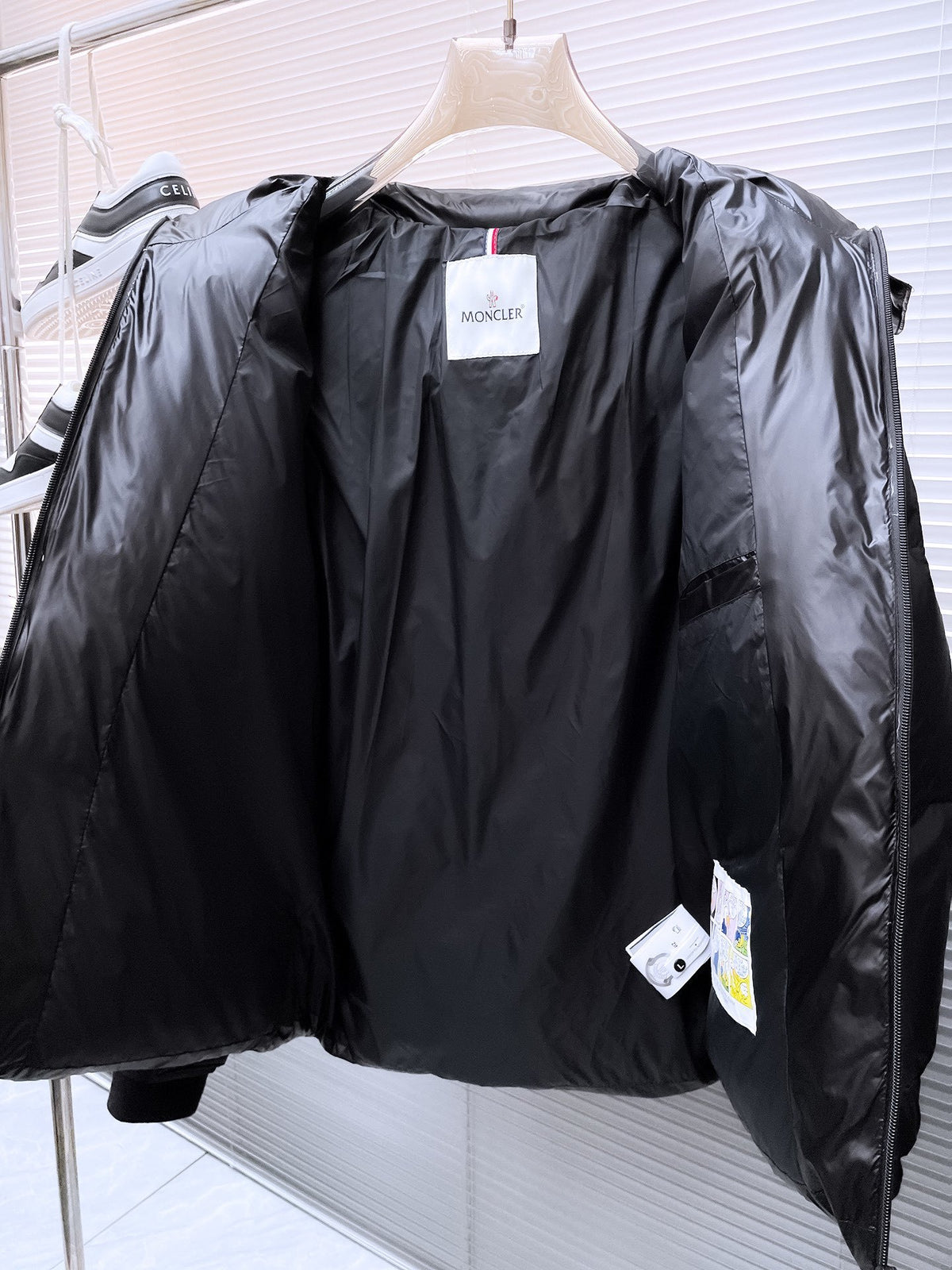 Moncler Black Back-Logo Hooded Puffer Jacket