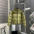 The North Face Olive Green Two-Tone Puffer Jacket