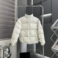 The North Face White Stand-Collar Puffer Jacket
