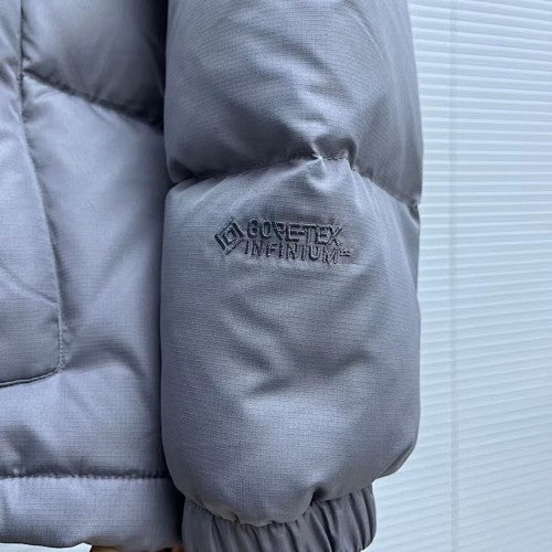 The North Face Slate Gray Hooded Quilted Puffer Jacket