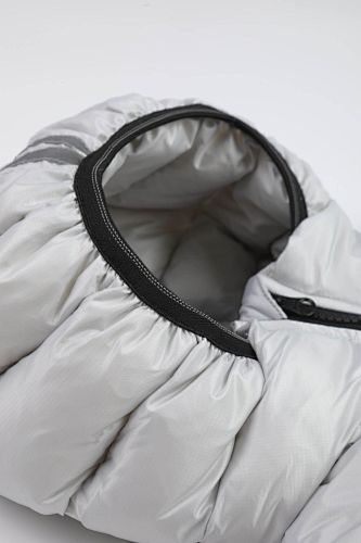 Canada Goose Light Gray Hooded Quilted Puffer Jacket