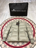 Moose Knuckles Sage Green Stand-Collar Puffer Jacket