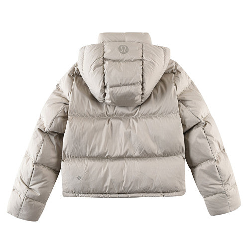 Lululemon Light Taupe Hooded Quilted Puffer Jacket