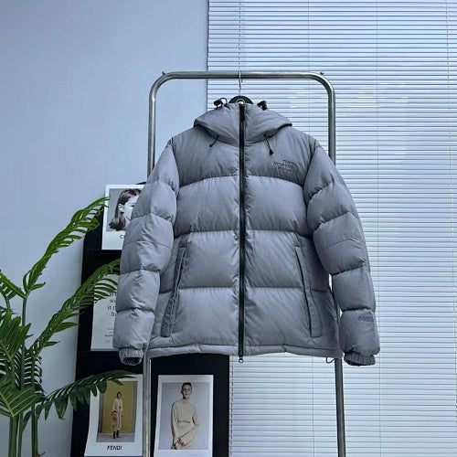 The North Face Slate Gray Hooded Quilted Puffer Jacket