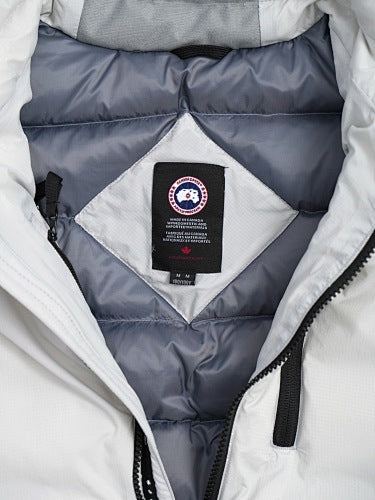 Canada Goose White Stand-Collar Quilted Jacket