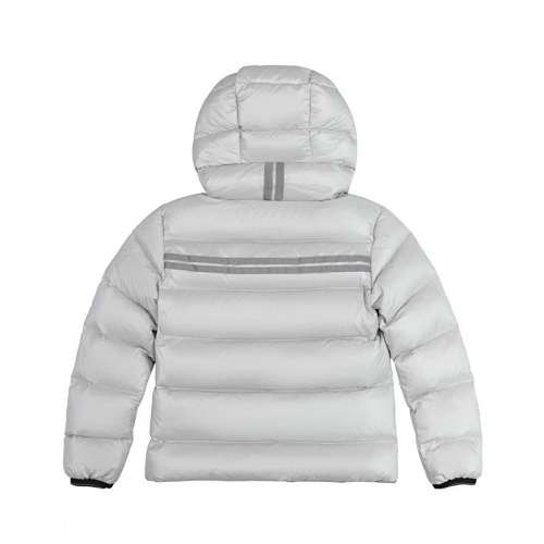 Canada Goose Light Gray Hooded Quilted Puffer Jacket