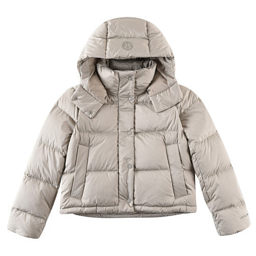 Lululemon Light Taupe Hooded Quilted Puffer Jacket