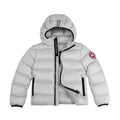 Canada Goose Light Gray Hooded Quilted Puffer Jacket