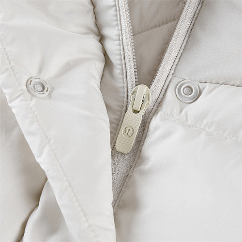 Lululemon Ivory White Hooded Quilted Puffer Jacket