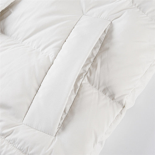 Lululemon Ivory White Hooded Quilted Puffer Jacket