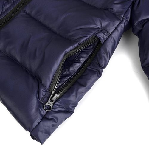 Canada Goose Navy Blue Hooded Quilted Puffer Jacket