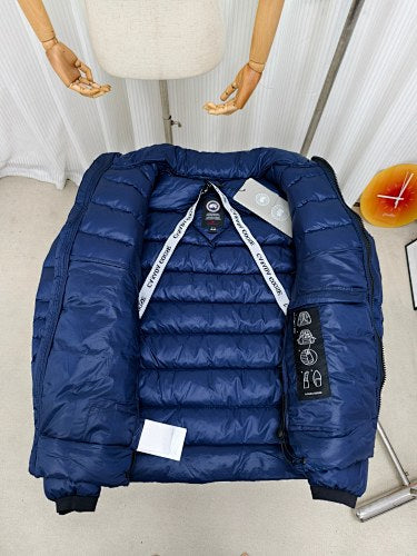 Canada Goose Navy Blue Quilted Stand-Collar Puffer Jacket