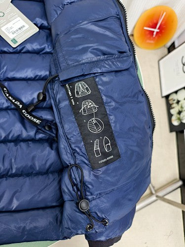 Canada Goose Navy Blue Quilted Stand-Collar Puffer Jacket