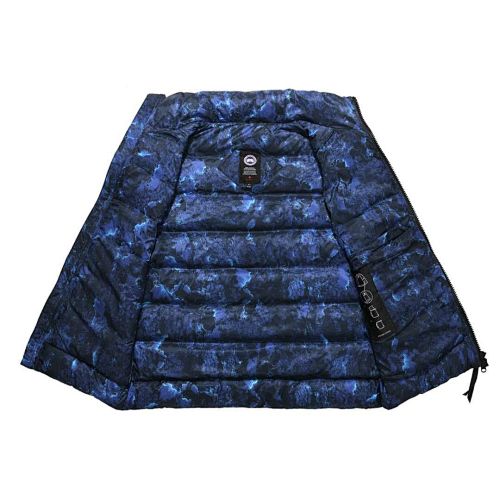Canada Goose Blue Abstract Print Packable Quilted Vest