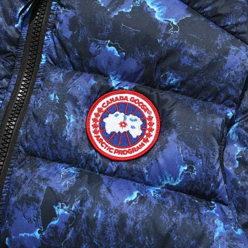 Canada Goose Blue Abstract Print Packable Quilted Vest