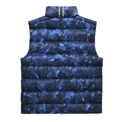 Canada Goose Blue Abstract Print Packable Quilted Vest