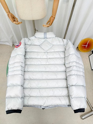 Canada Goose White Quilted Stand-Collar Puffer Jacket