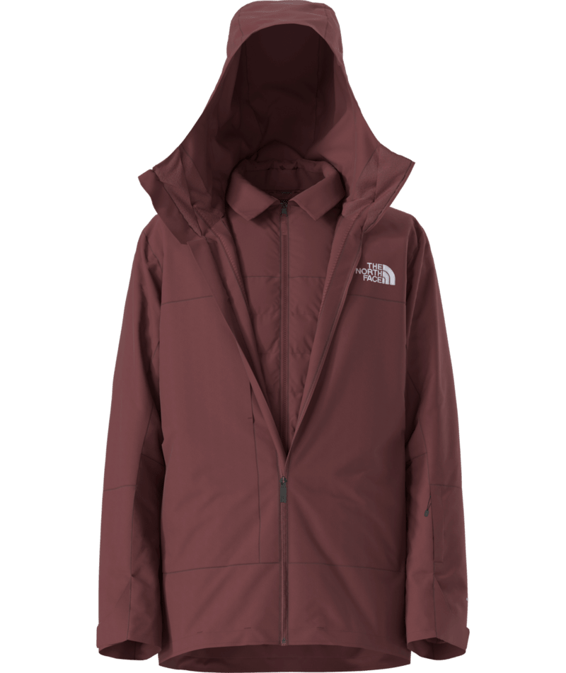 The North Face Burgundy Layered Hooded Jacket