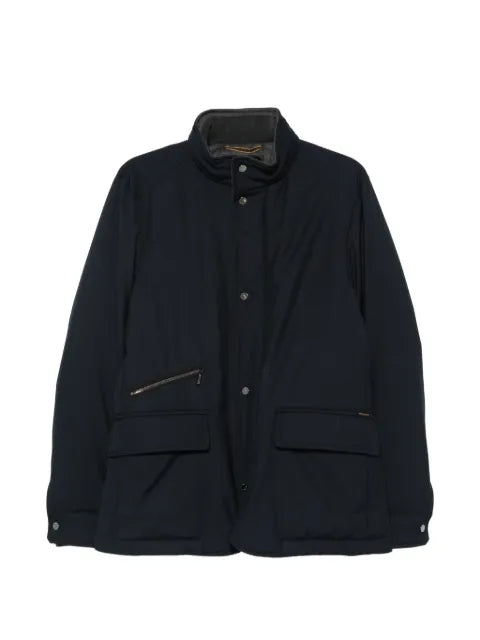 Moorer high-neck press-stud jacket