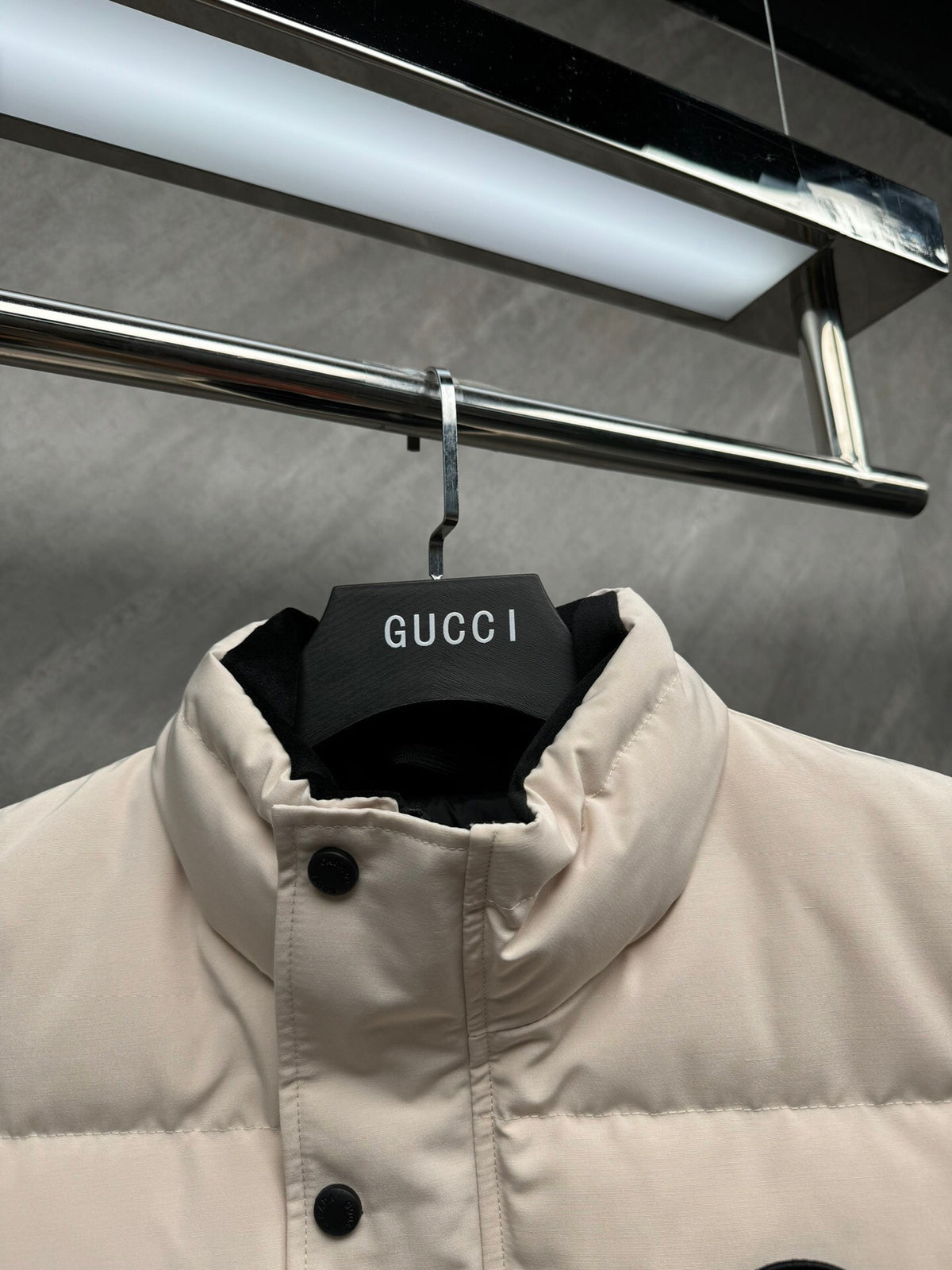 Canada Goose Cream Quilted Stand-Collar Puffer Vest