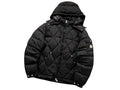 Moncler Black Hooded Diamond-Quilted Puffer Jacket