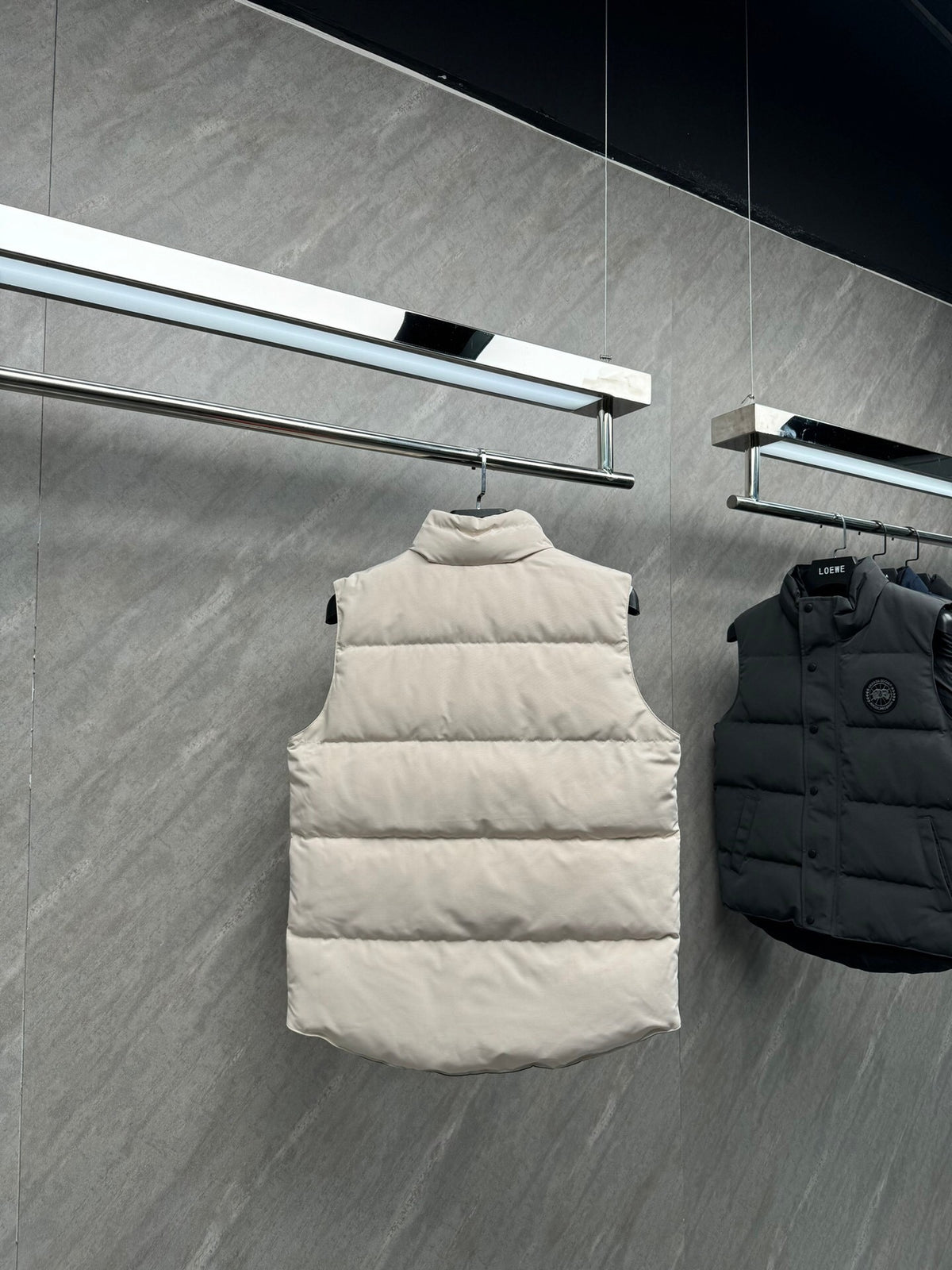 Canada Goose Cream Quilted Stand-Collar Puffer Vest