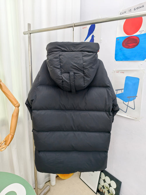 Canada Goose Black Hooded Quilted Puffer Coat