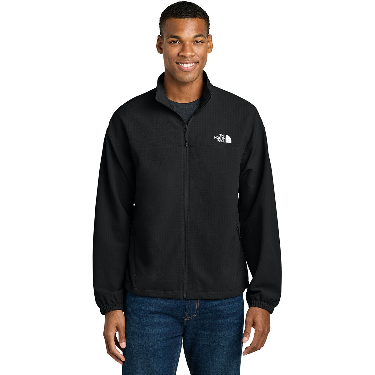 The North Face Black Full-Zip Stand-Collar Jacket