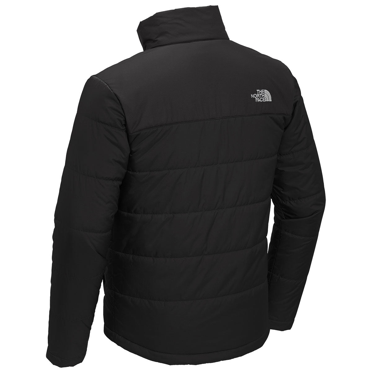 The North Face Black Horizontal-Quilt Stand-Collar Jacket