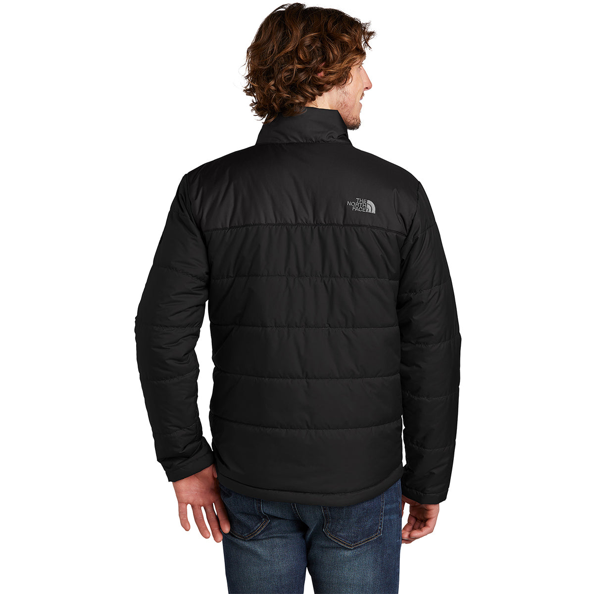 The North Face Black Horizontal-Quilt Stand-Collar Jacket
