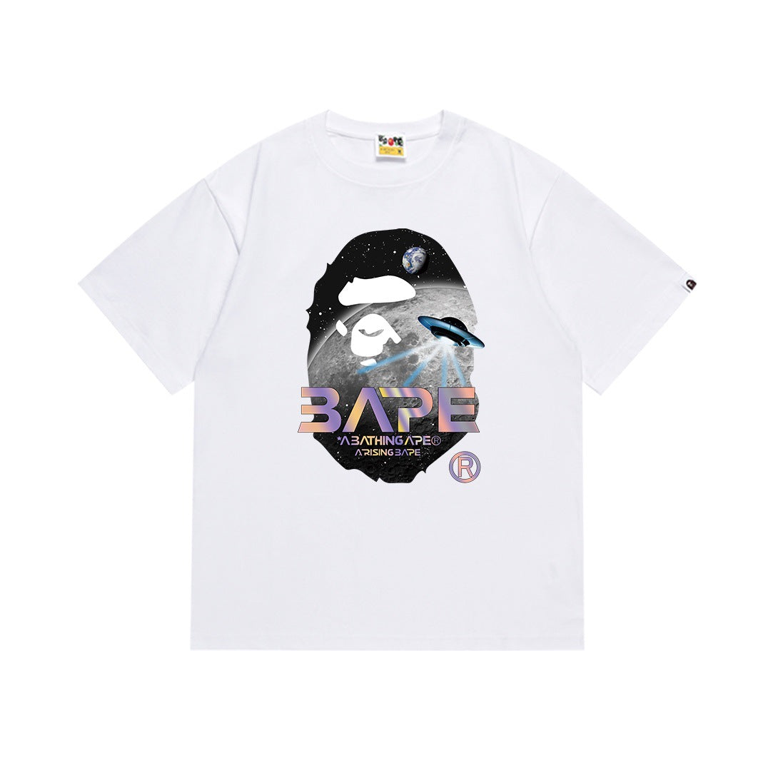 Bape Multi‑Camo Ape Head Graphic Oversized Tee Streetwear Unisex