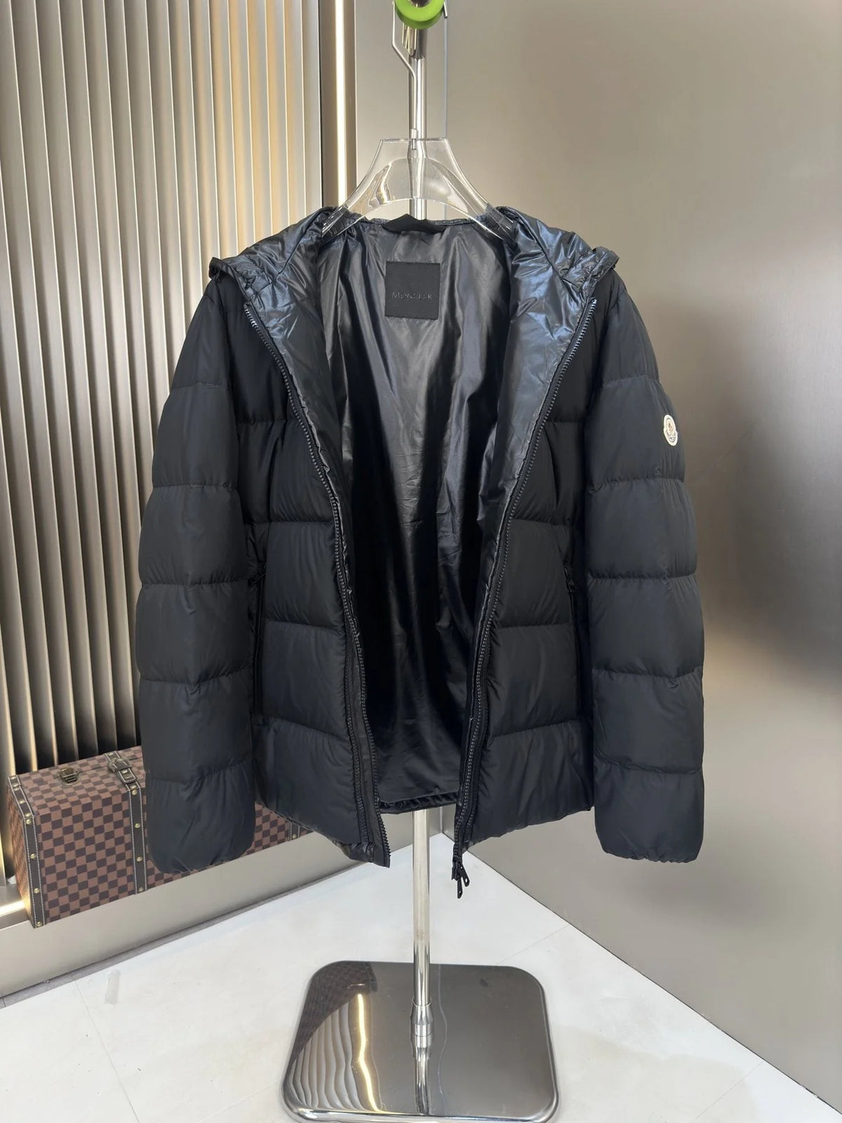Moncler Black Quilted Full-Zip Jacket
