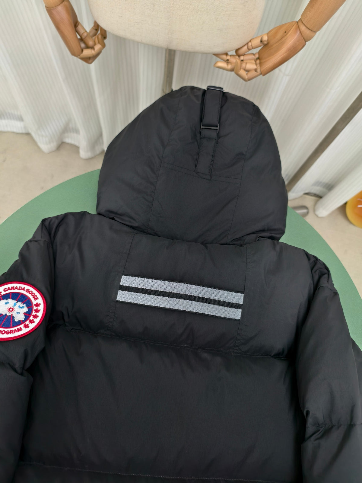 Canada Goose Black Hooded Quilted Puffer Coat