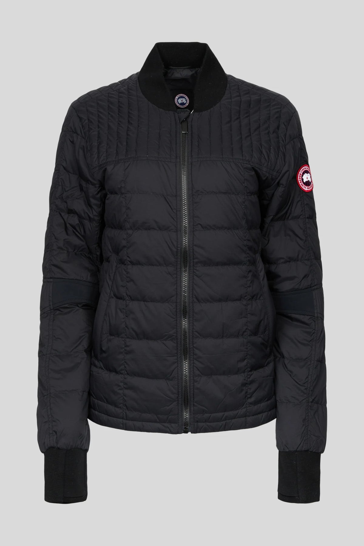 Canada Goose Black Mixed-Quilt Stand-Collar Jacket