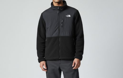 The North Face Black Paneled Full-Zip Fleece Jacket