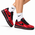 Nike Air Force 1 Low Red Black Unisex Sneakers Style 03