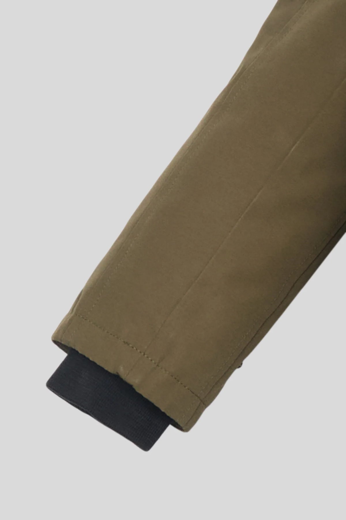 Canada Goose Olive Green Trimmed-Hood Long Parka