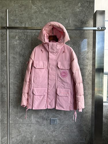 Canada Goose Dusty Pink Hooded Multi-Pocket Puffer Jacket